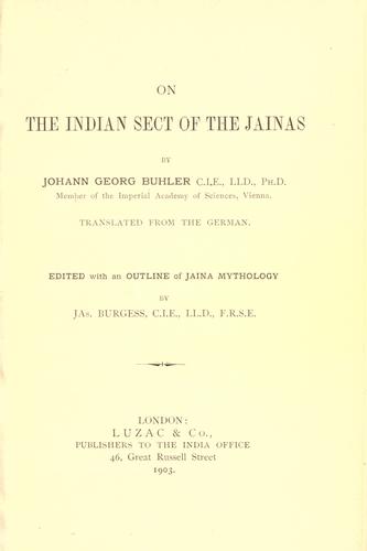 On the Indian sect of the Jainas.