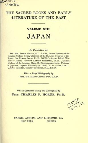 The sacred books and early literature of the East