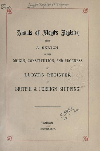 Annals of Lloyd's register