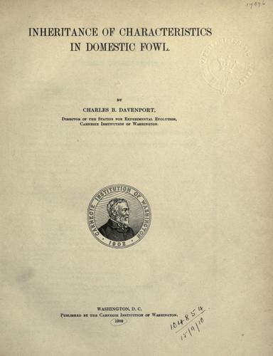 Inheritance of characteristics in domestic fowl.