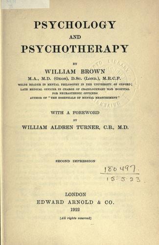 Psychology and psychotherapy