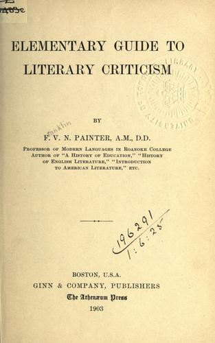 Elementary guide to literary criticism
