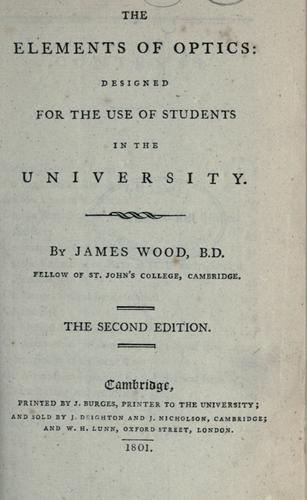 The elements of optics