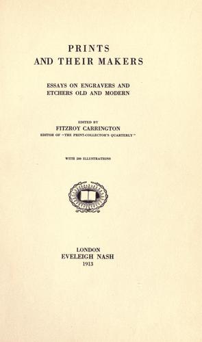 Prints and their makers