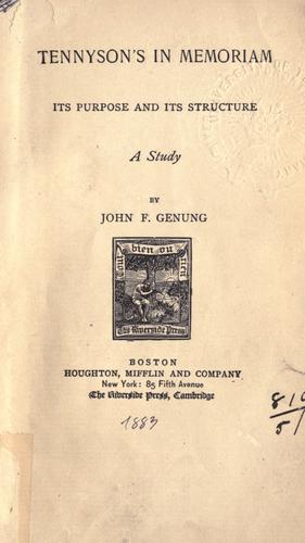 Tennyson's In memoriam