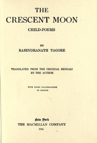 The crescent moon, child poems