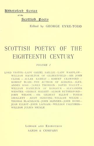Scottish poetry of the eighteenth century