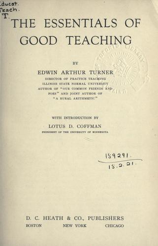 The essentials of good teaching