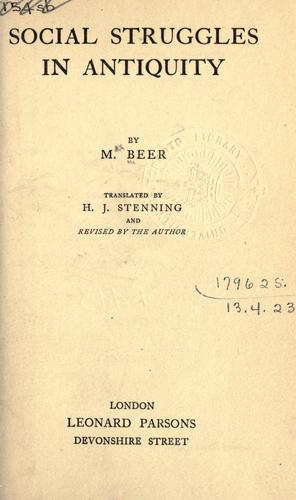 Social struggles in antiquity.