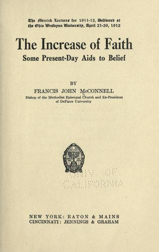 The increase of faith