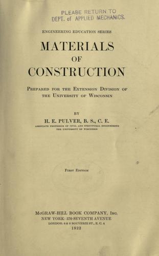 Materials of construction