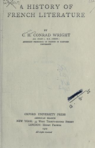 A history of French literature