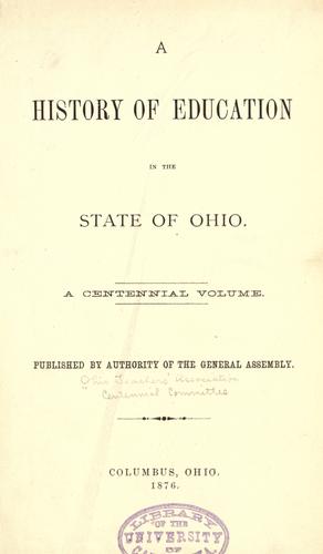 A history of education in the state of Ohio
