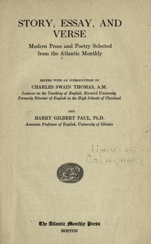 Story, essay, and verse