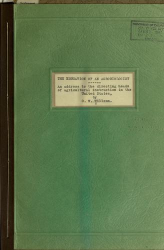 The education of an agrobiologist