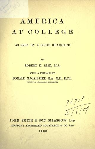 America at college as seen by a Scots graduate