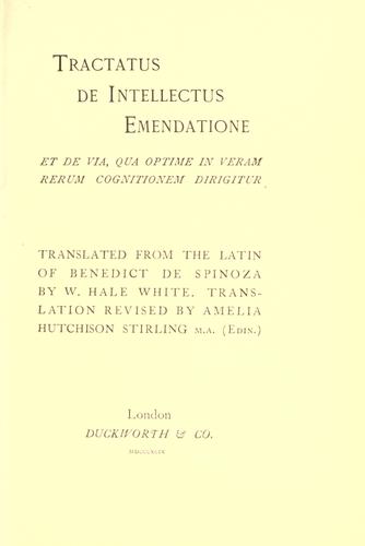Tractatus de intellectus emendatione et de via