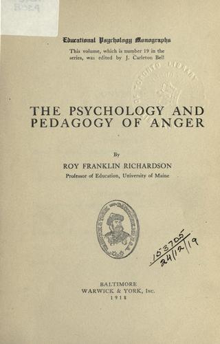 The psychology and pedagogy of anger.