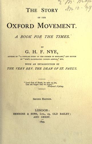 The story of the Oxford Movement