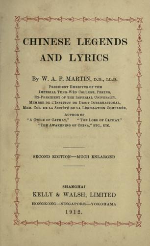 Chinese legends and other poems.