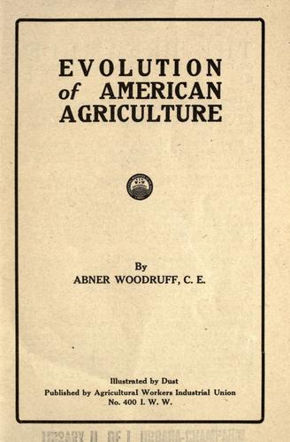 Evolution of American agriculture