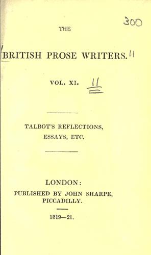 The British prose writers.