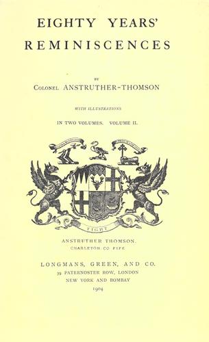 Eighty years' reminiscences