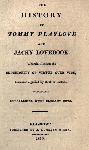 The History of Tommy Playlove and Jacky Lovebook