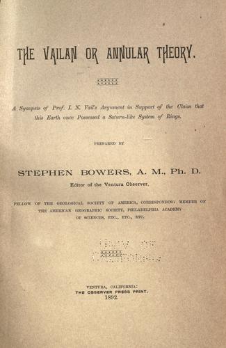 The Vailan or annular theory