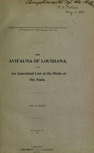 The avifauna of Louisiana