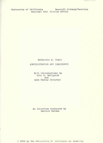 Administration and leadership