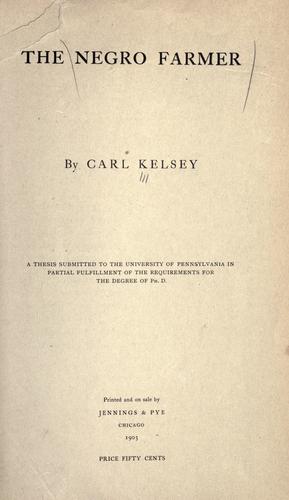 The Negro farmer.