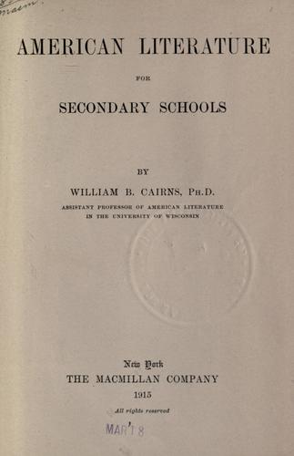 American literature for secondary schools
