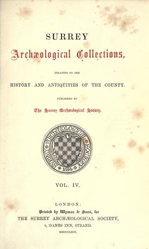 Surrey archaeological collections.