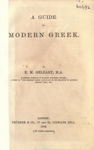 A guide to modern Greek