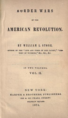 Border wars of the American revolution.