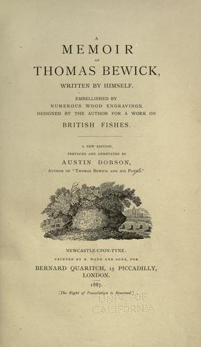 Memorial edition of Thomas Bewick's works.