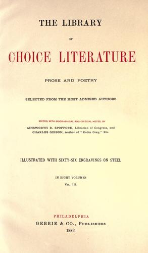 The library of choice literature