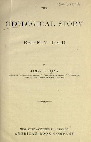 The geological story briefly told