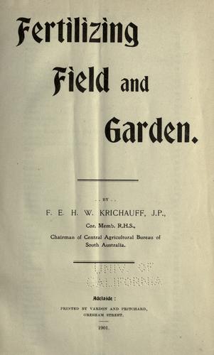 Fertilizing field and garden.