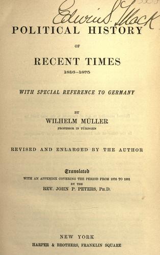 Political history of recent times, 1816-1875