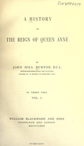 A history of the reign of Queen Anne