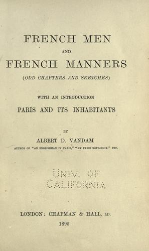 French men and French manners.