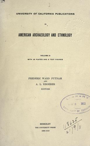 University of California publications in American archaeology and ethnology.