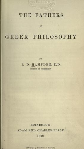 The fathers of Greek philosophy