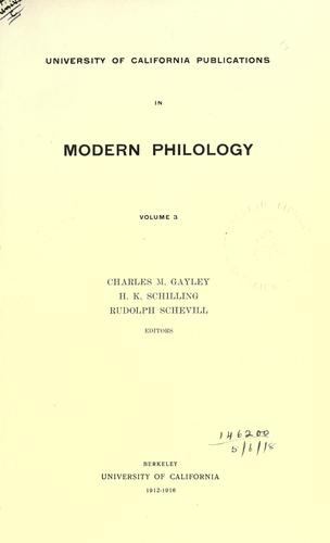 University of California publications in modern philology.