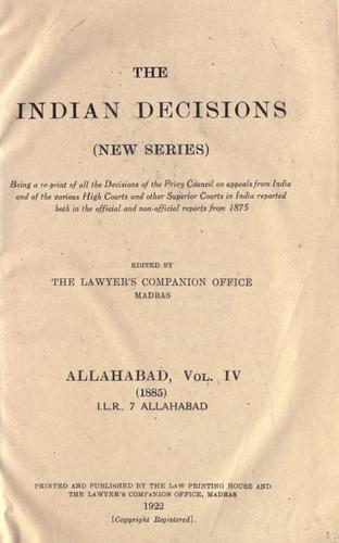 The Indian decisions