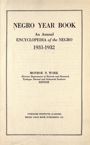 Negro year book