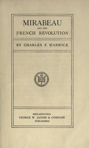 Mirabeau and the French Revolution