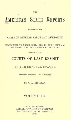 The American state reports